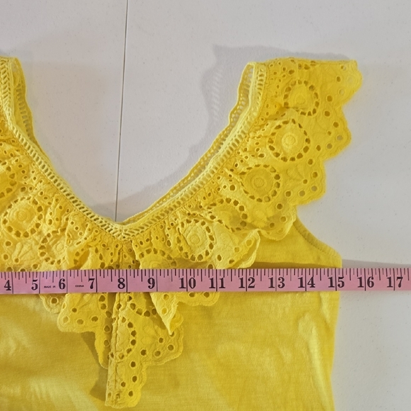 Lilly Pulitzer Yellow Ruffled Tank Top - Picture 6 of 6